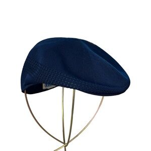 VTG 90s cushees navy blue woven driving cap hat preppy classic beach golf